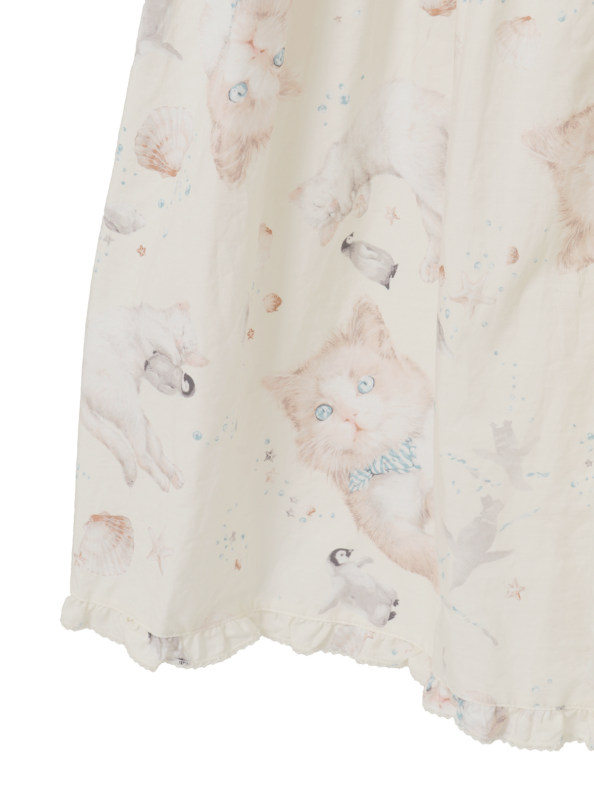 さざ波とねこプリントワンピース｜ピンクハウスオフィシャルオンライン