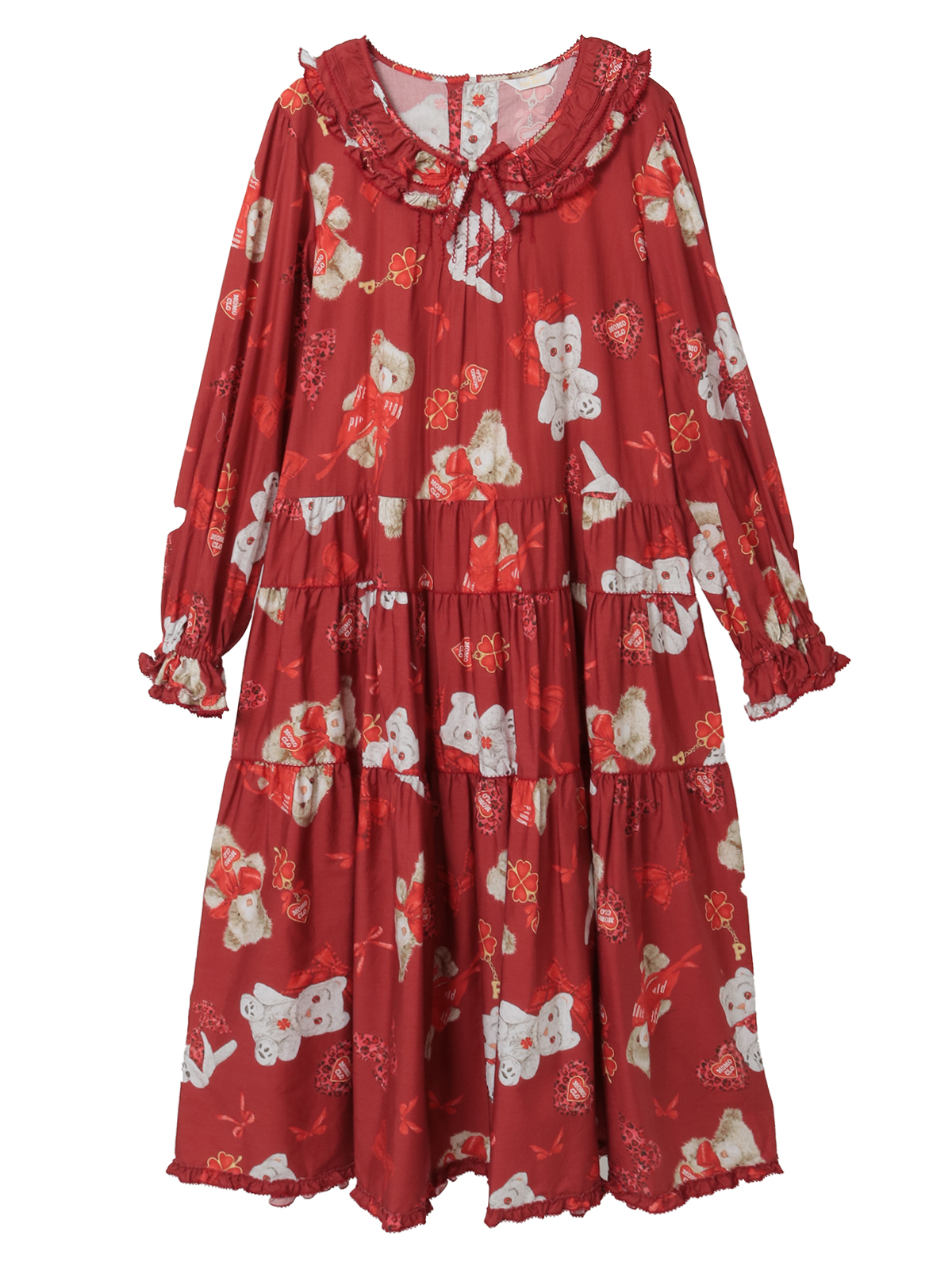 PINK HOUSE×Momoclo ももクロベアプリントミディワンピース｜ピンク