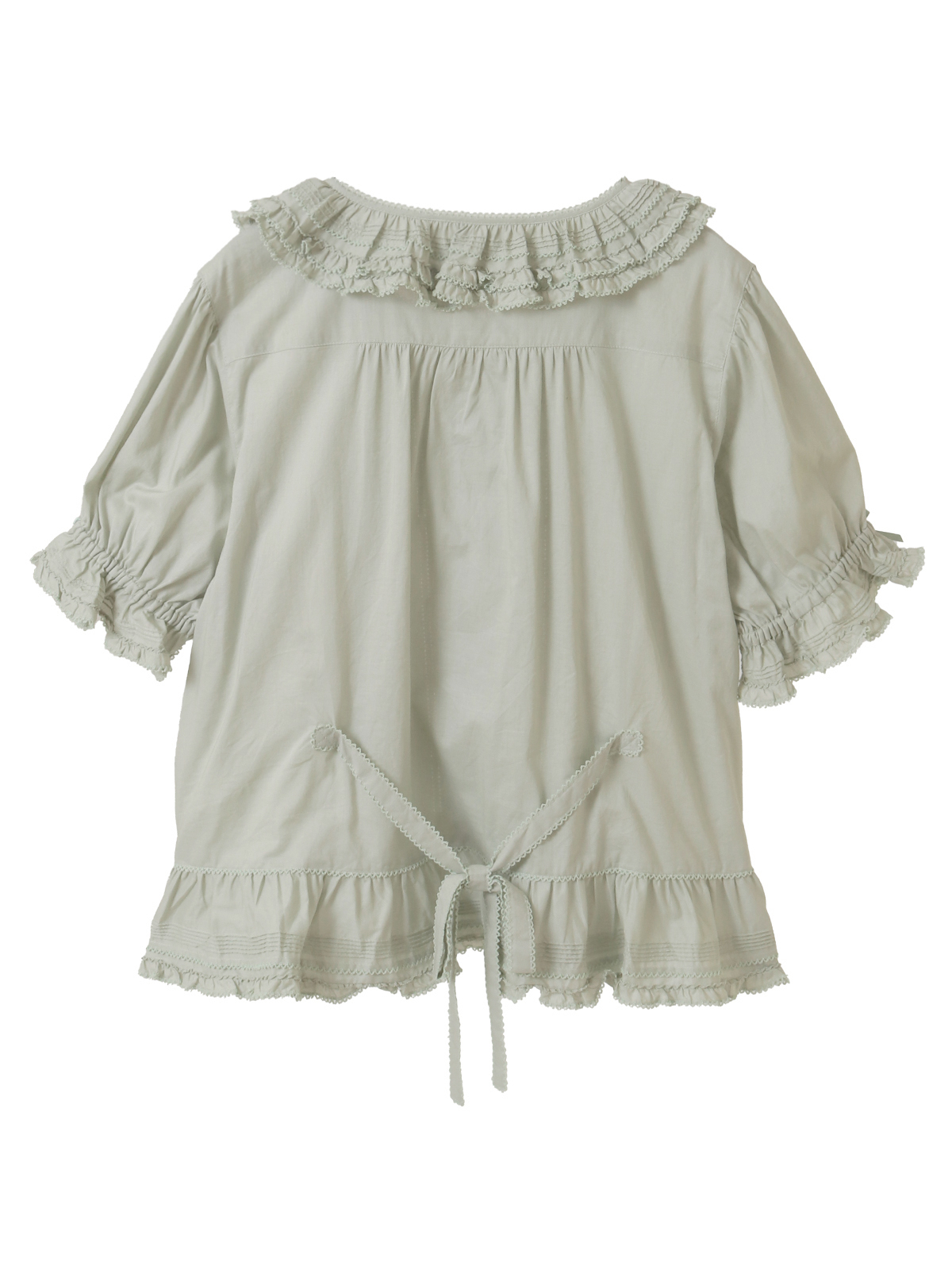 はしごレース＆サテンリボン使いローンブラウス｜ピンクハウス