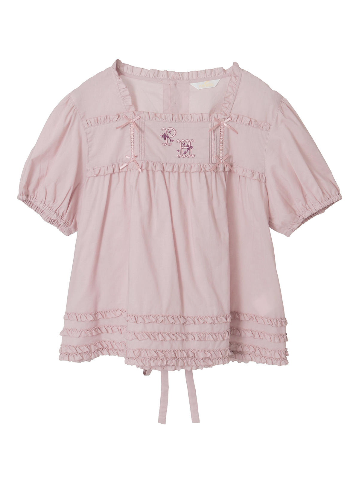 ロゴ刺繍ブラウス｜ピンクハウスオフィシャルオンラインストア｜PINK