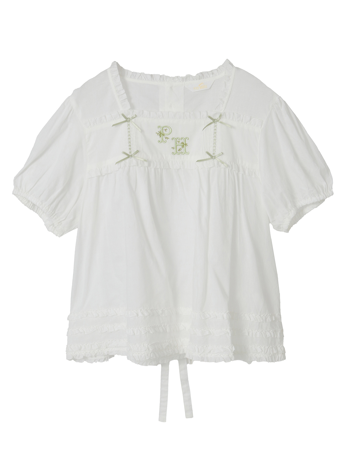 ロゴ刺繍ブラウス｜ピンクハウスオフィシャルオンラインストア｜PINK