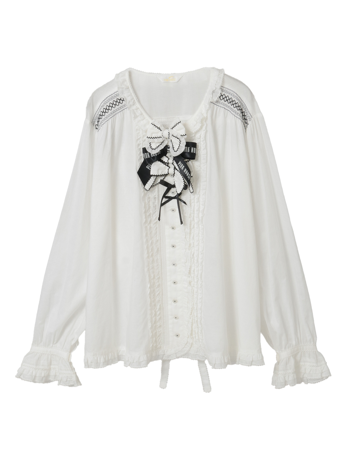 スモック刺繍ブラウス｜ピンクハウスオフィシャルオンラインストア