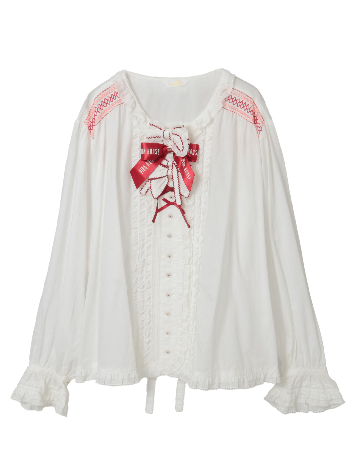 スモック刺繍ブラウス｜ピンクハウスオフィシャルオンラインストア