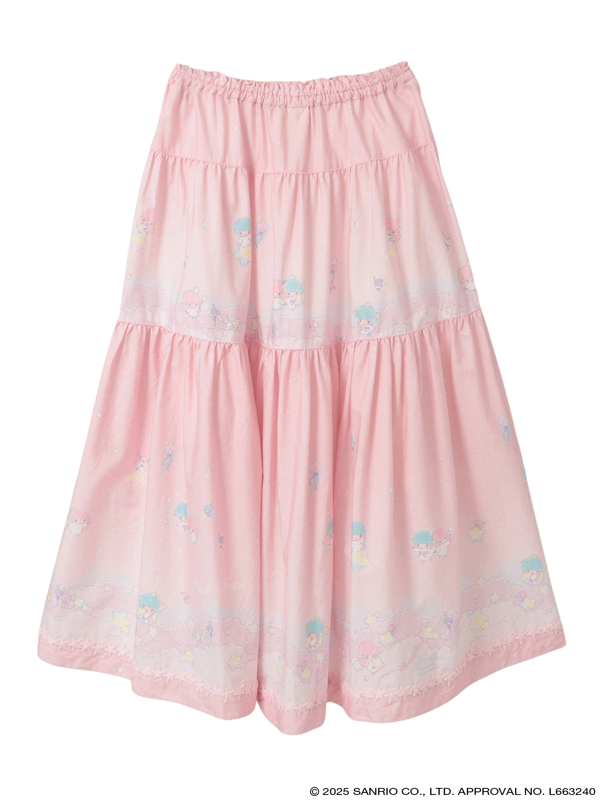 Little Twin Stars×PINK HOUSE A Starry Night Wish柄スカート｜ピンク