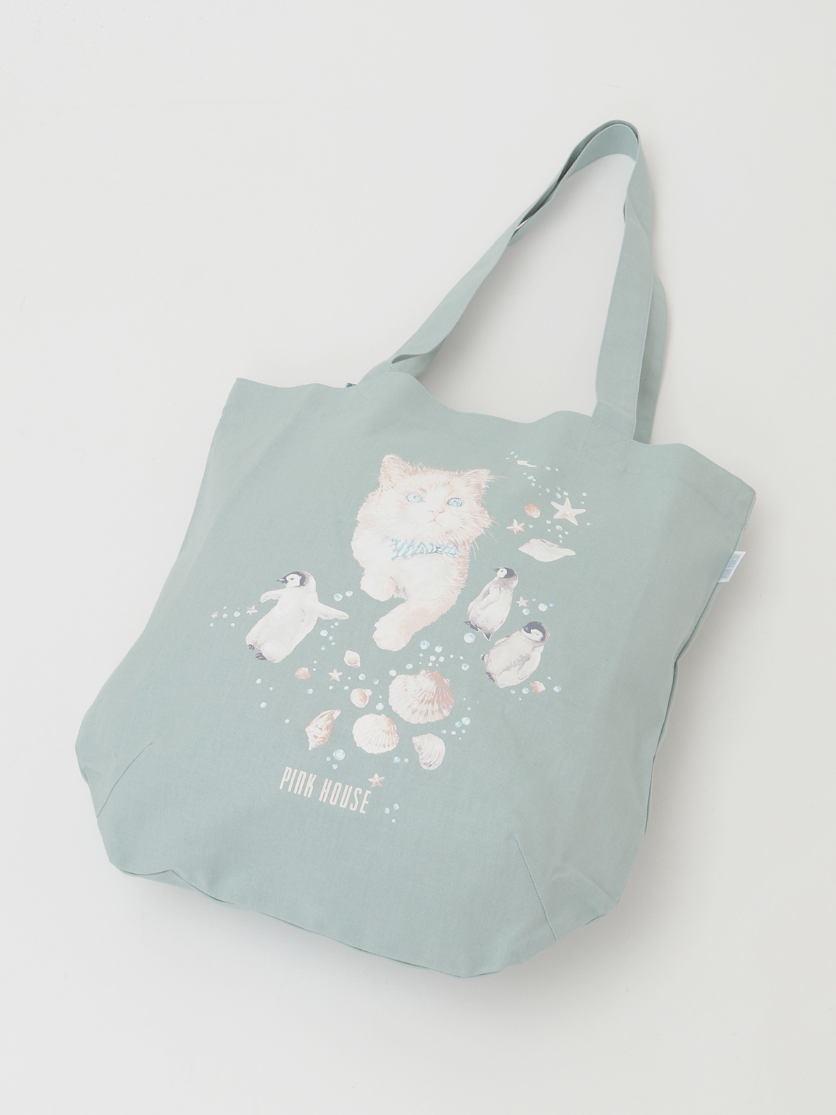さざ波とねこプリントバッグ｜ピンクハウスオフィシャルオンライン