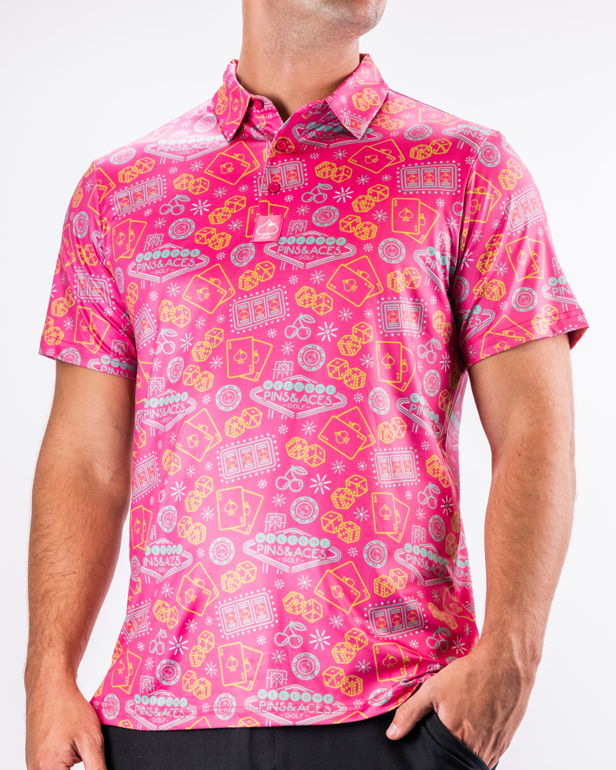 Big Ace Fuchsia | Athletic Fit Polo | SPF 45+ | Fast Wicking