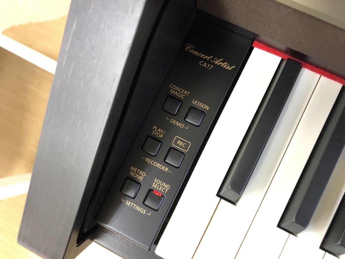 KAWAI CA17R 15年製 中古 電子ピアノ 木製鍵盤 椅子付き ローズウッド