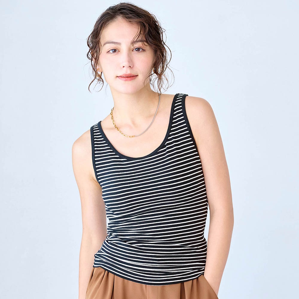 大人のためのしめつけない綿混ブラタンクトップ（タンクトップ
