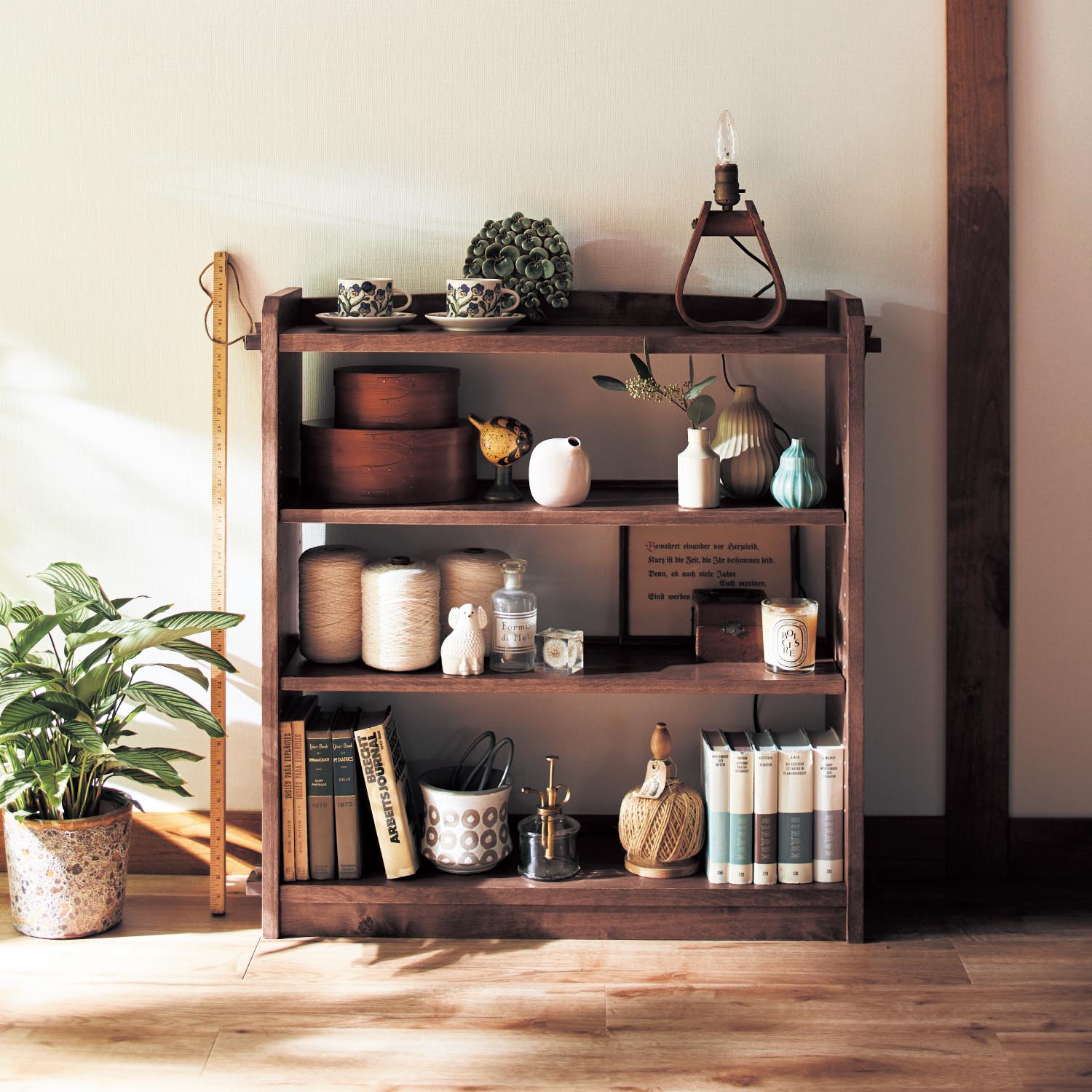 あたらしくて懐かしい。くさび棚風オープンラック ＜幅64．5／幅