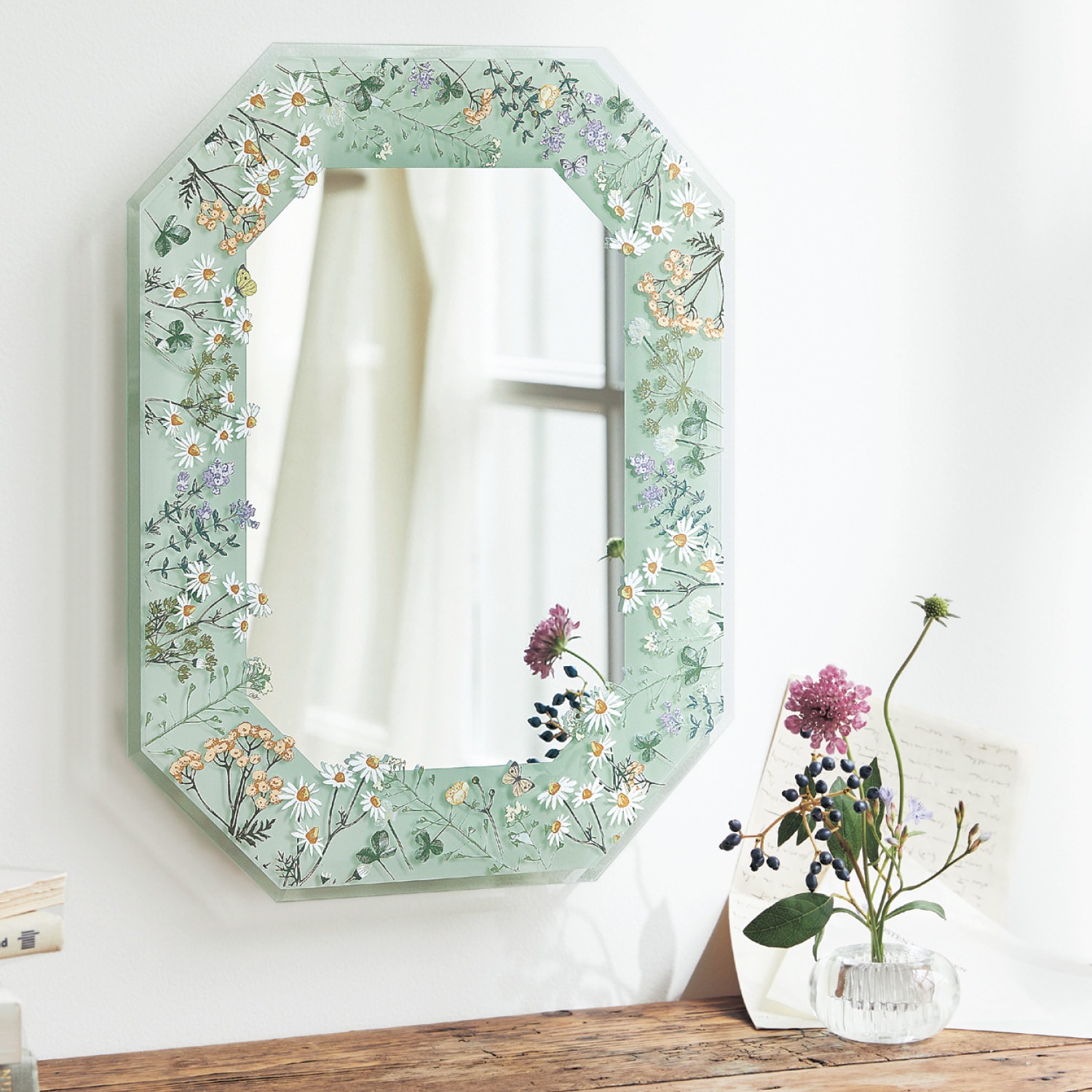 kanku 様昭和レトロ ヴィンテージ 天使のミラー花柄ランプ kanku 様