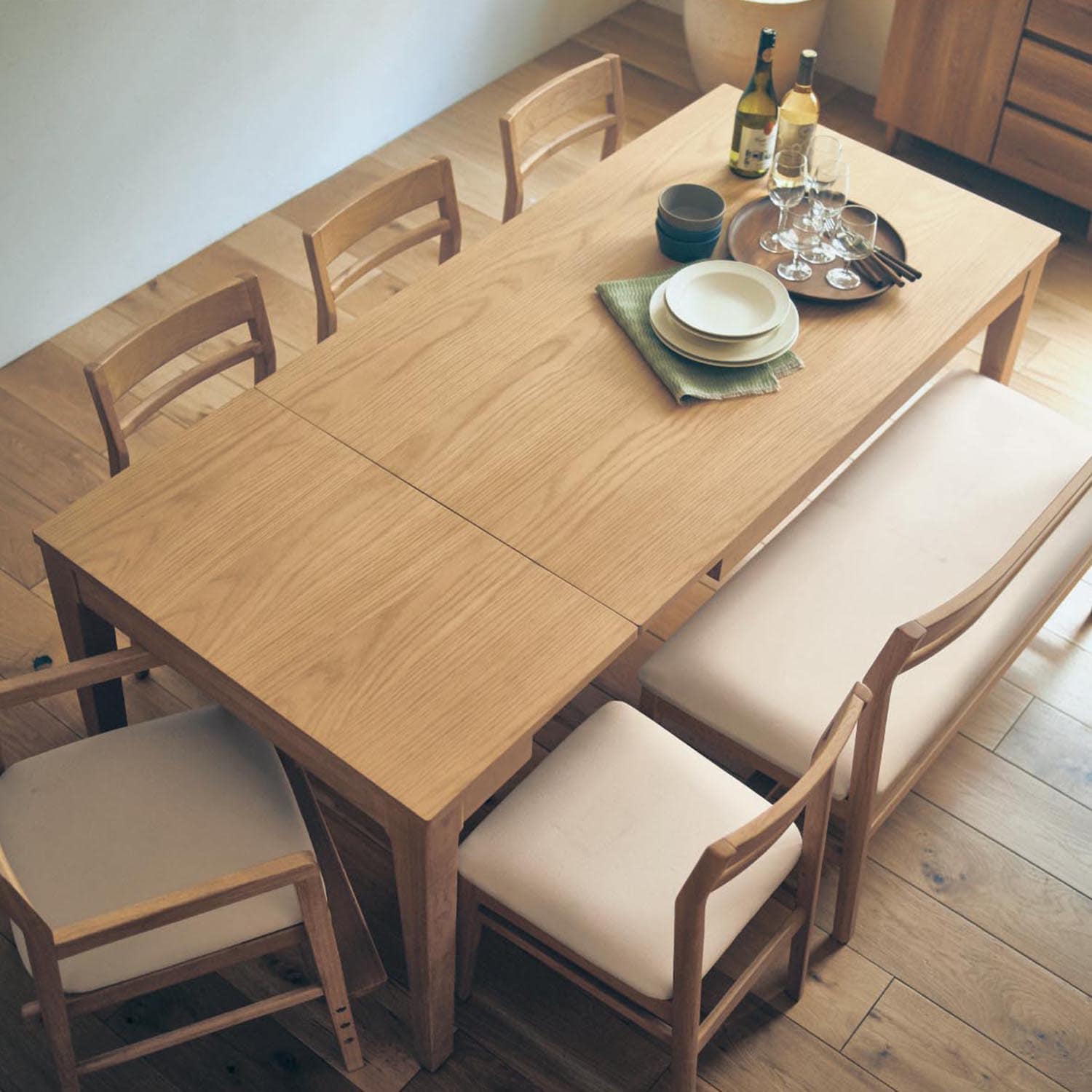 伸長式ダイニングテーブル（ダイニングテーブル/セット）｜｜通販の