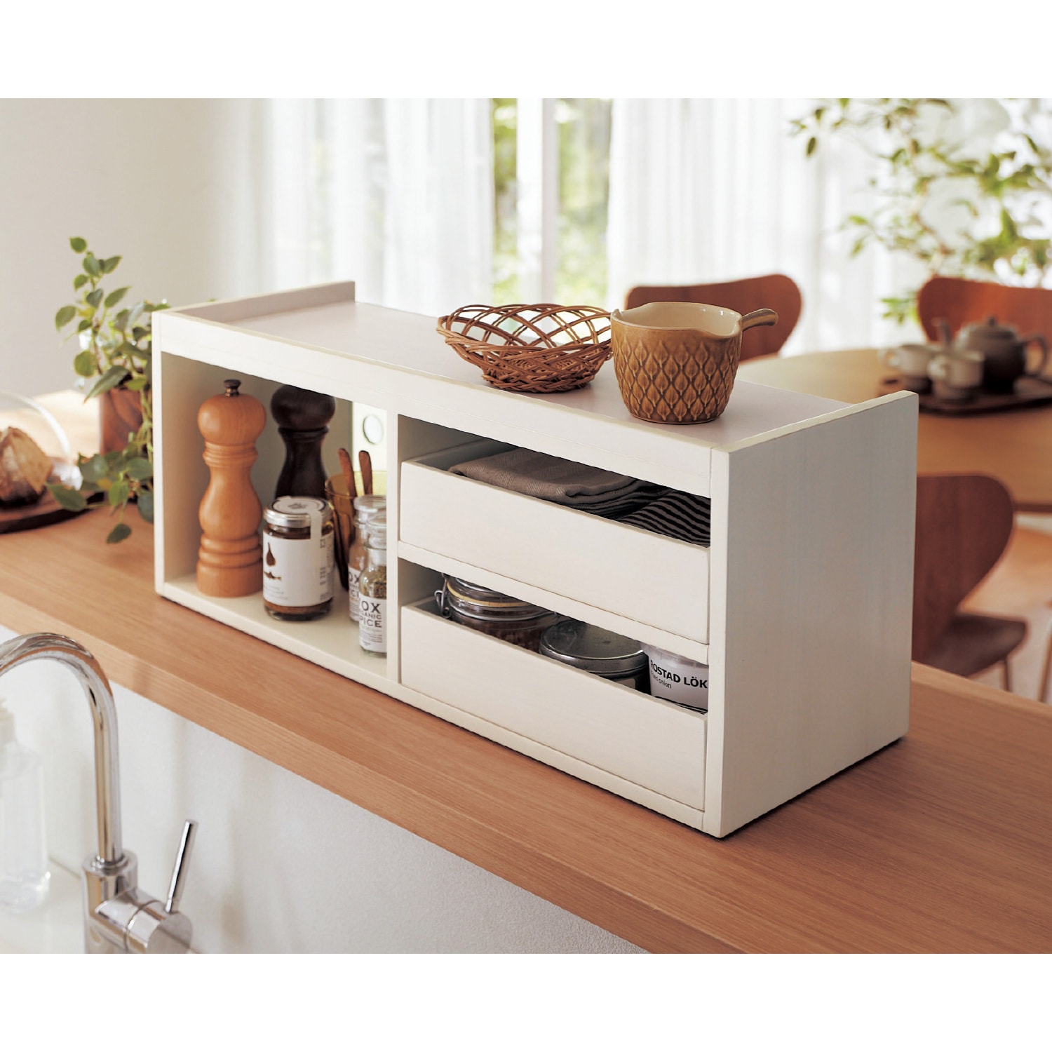 キッチンカウンター上収納ボックス（キッチンカウンター上収納）｜通販