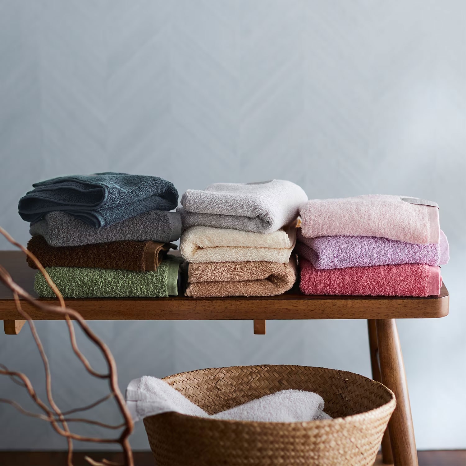 10色から選べる！豊富なカラー展開のタオル ＜フェイスタオル2枚