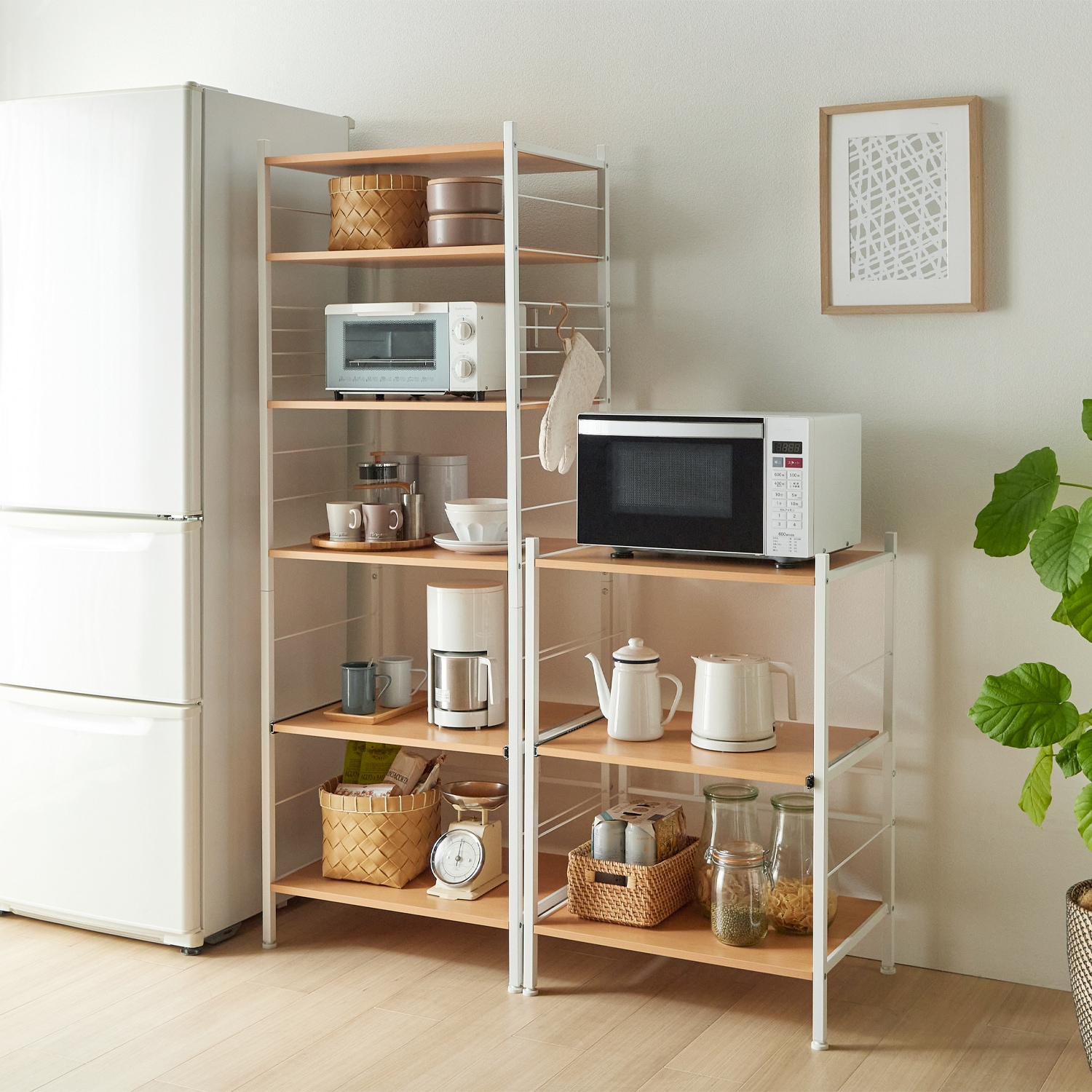 スライド棚のシンプルキッチンラック｜通販のベルメゾンネット