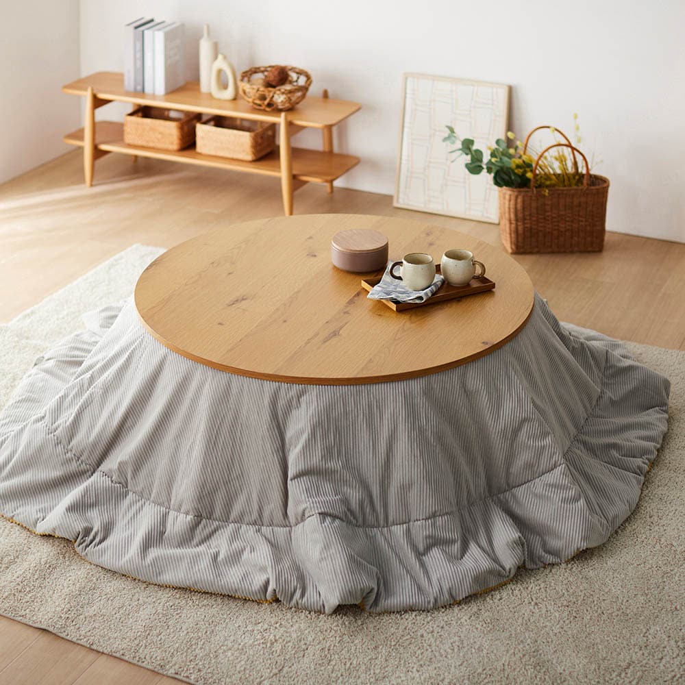 ヒーターが選べる年中使えるデザインにこだわった円形こたつ　Bタイプ Amazon.co.jp : [ベルメゾン] こたつ 円形 ヒーターが選べる 年中