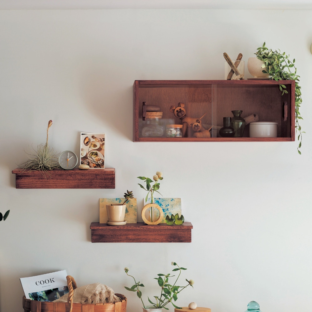 アンティーク調設置簡単ウォールシェルフ「WALL FREE」(トキオリ