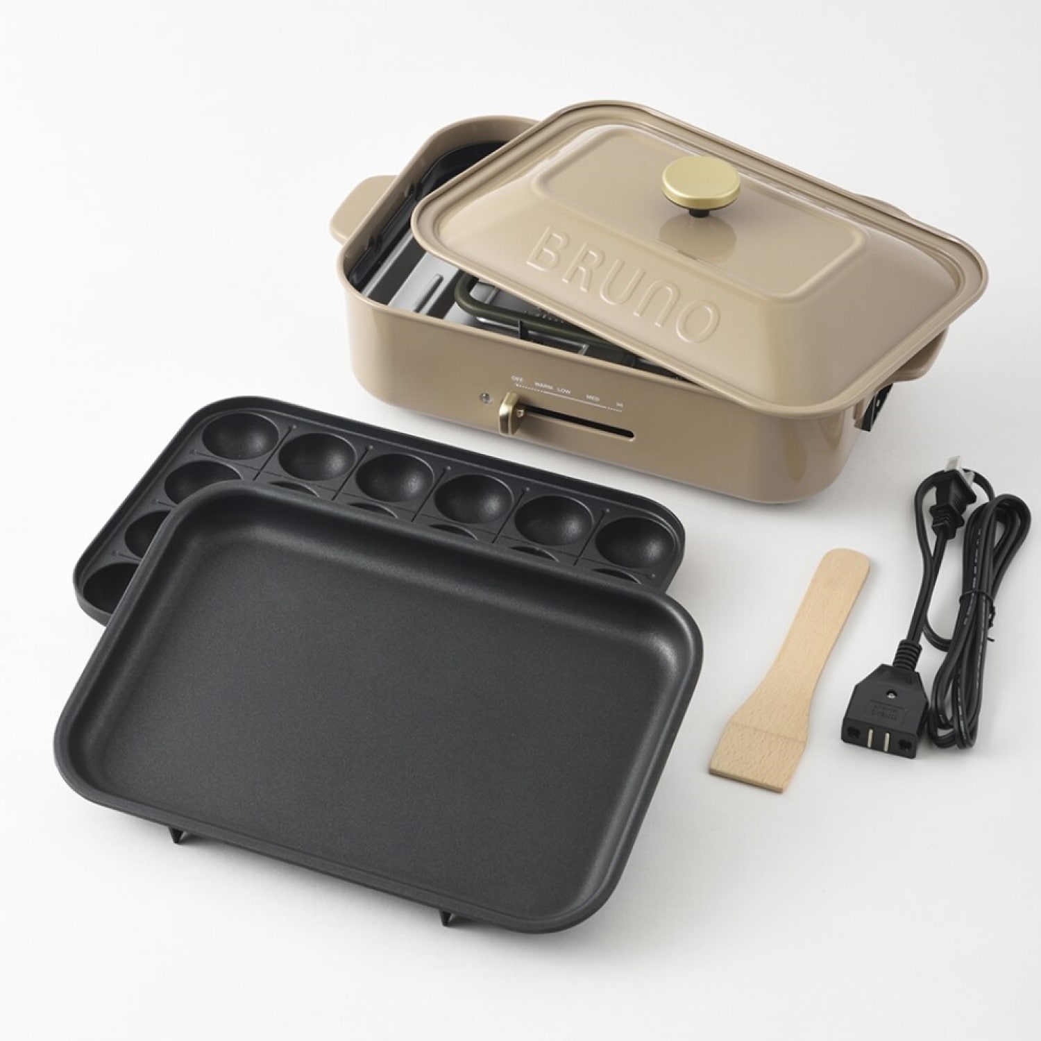 復刻限定カラー】コンパクトホットプレート サンドベージュ(ブルーノ