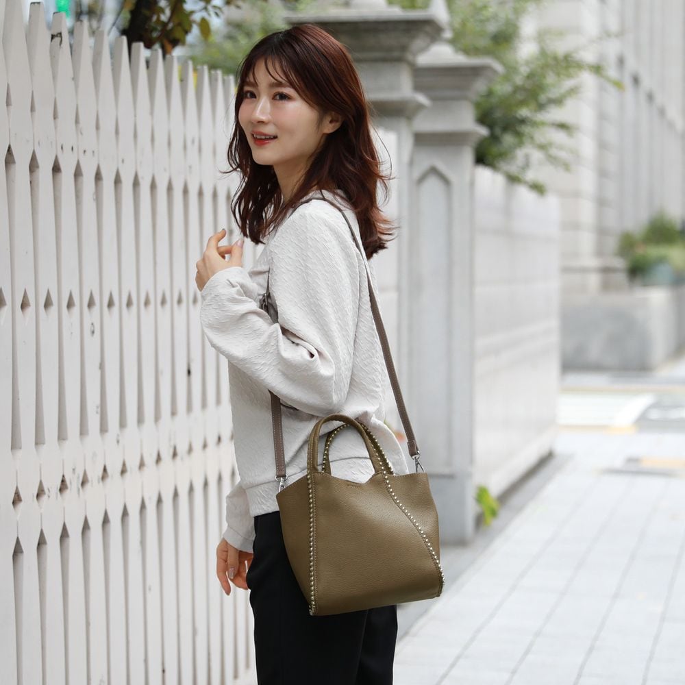 ボールトリミングトートバッグ(2WAY)(カシュカシュ/cache cache)｜通販