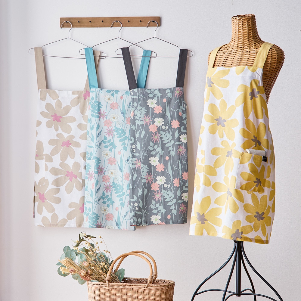 北欧調フラワーデザインのエプロン｜通販のベルメゾンネット