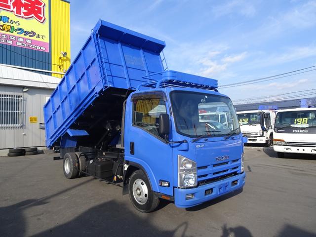 いすゞ エルフトラック 2トン ワイドロング ダンプ 深ダンプの中古車