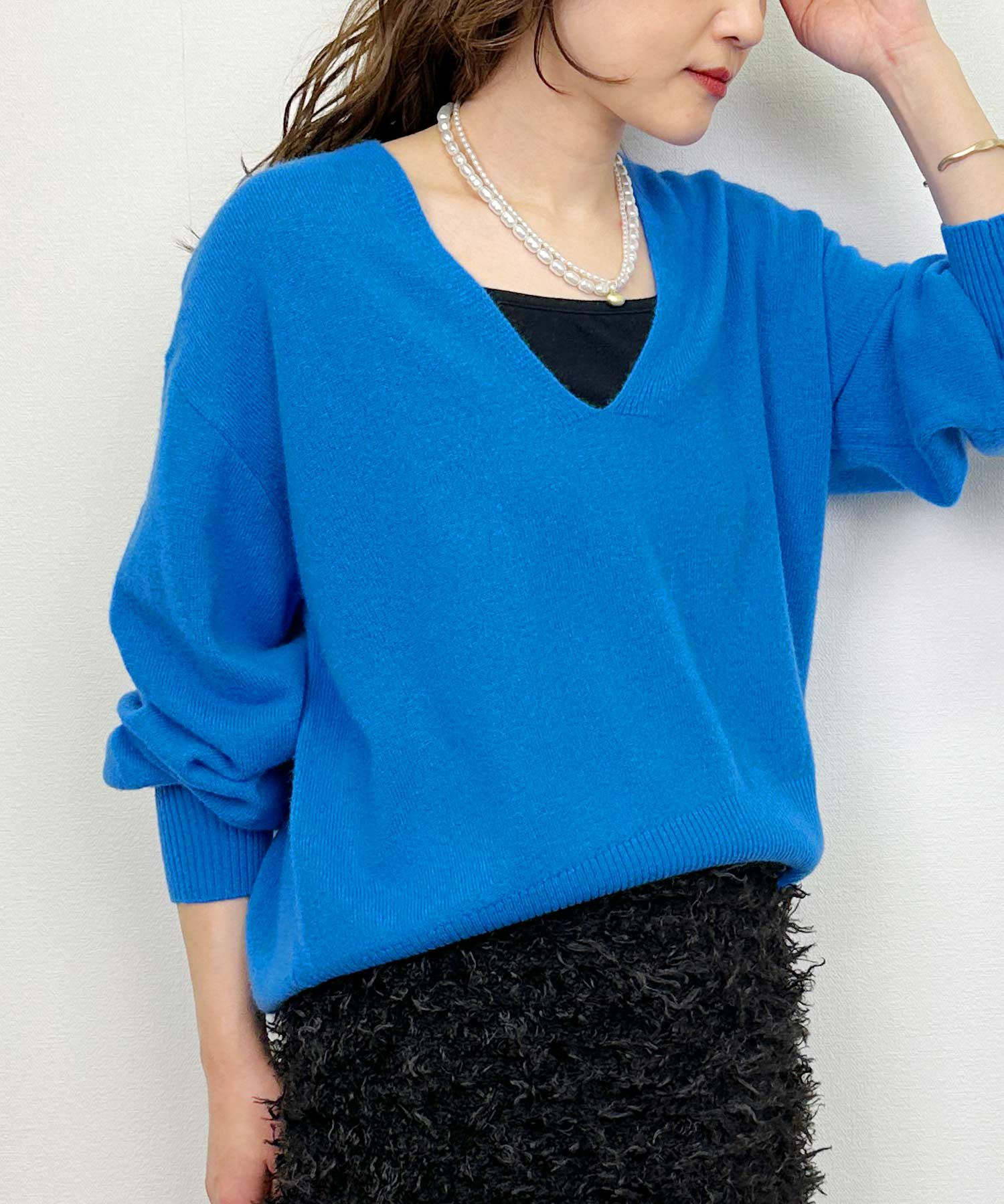 ソフトウール100％ディープVネックニット | PICCIN (ピッチン) 公式通販