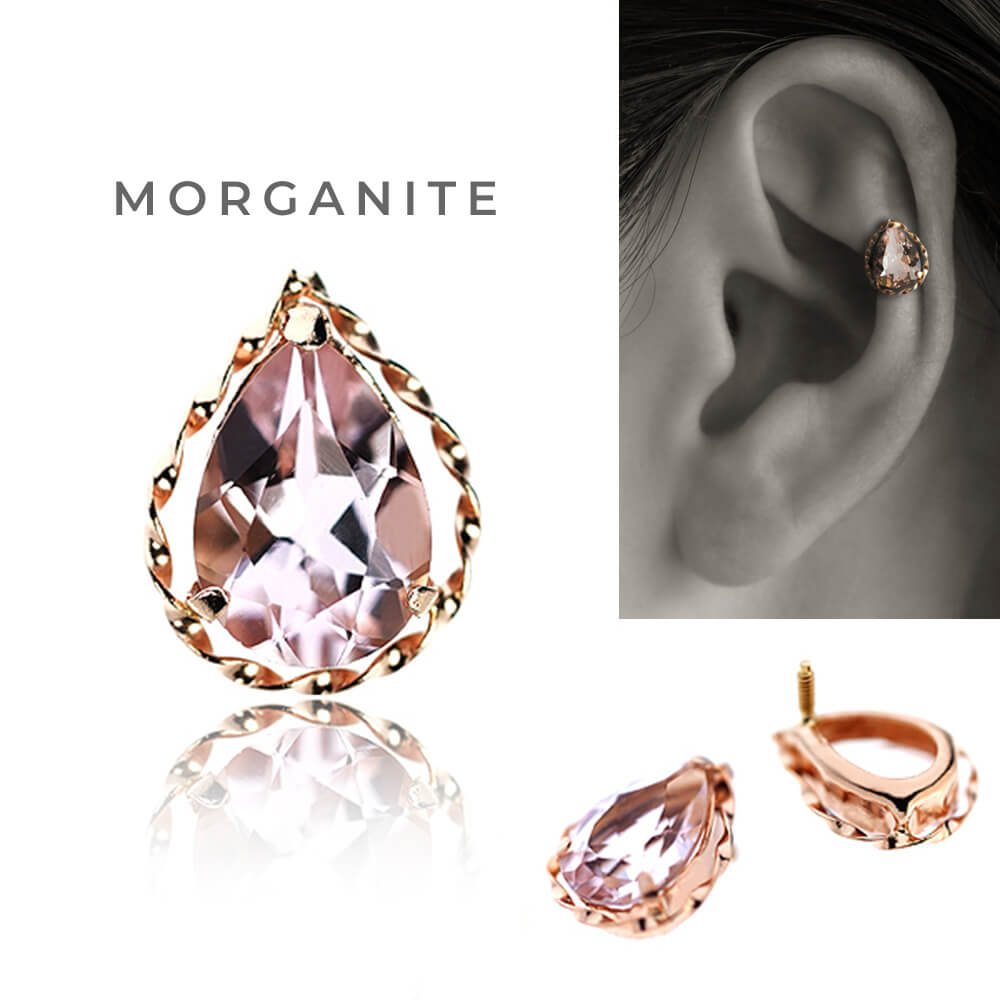 アイオライト モルガナイト ジュエリー軟骨ピアス – PICOLLET