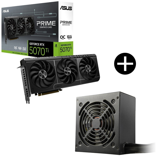 ASUS PRIME-RTX5070TI-O16G グラフィックボード + COUGAR CGR BA-750