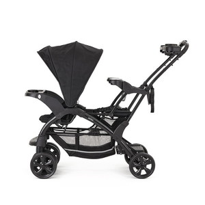KATOJI ベビーカー 二人でゴーDX オニキス ブラック レインカバー付