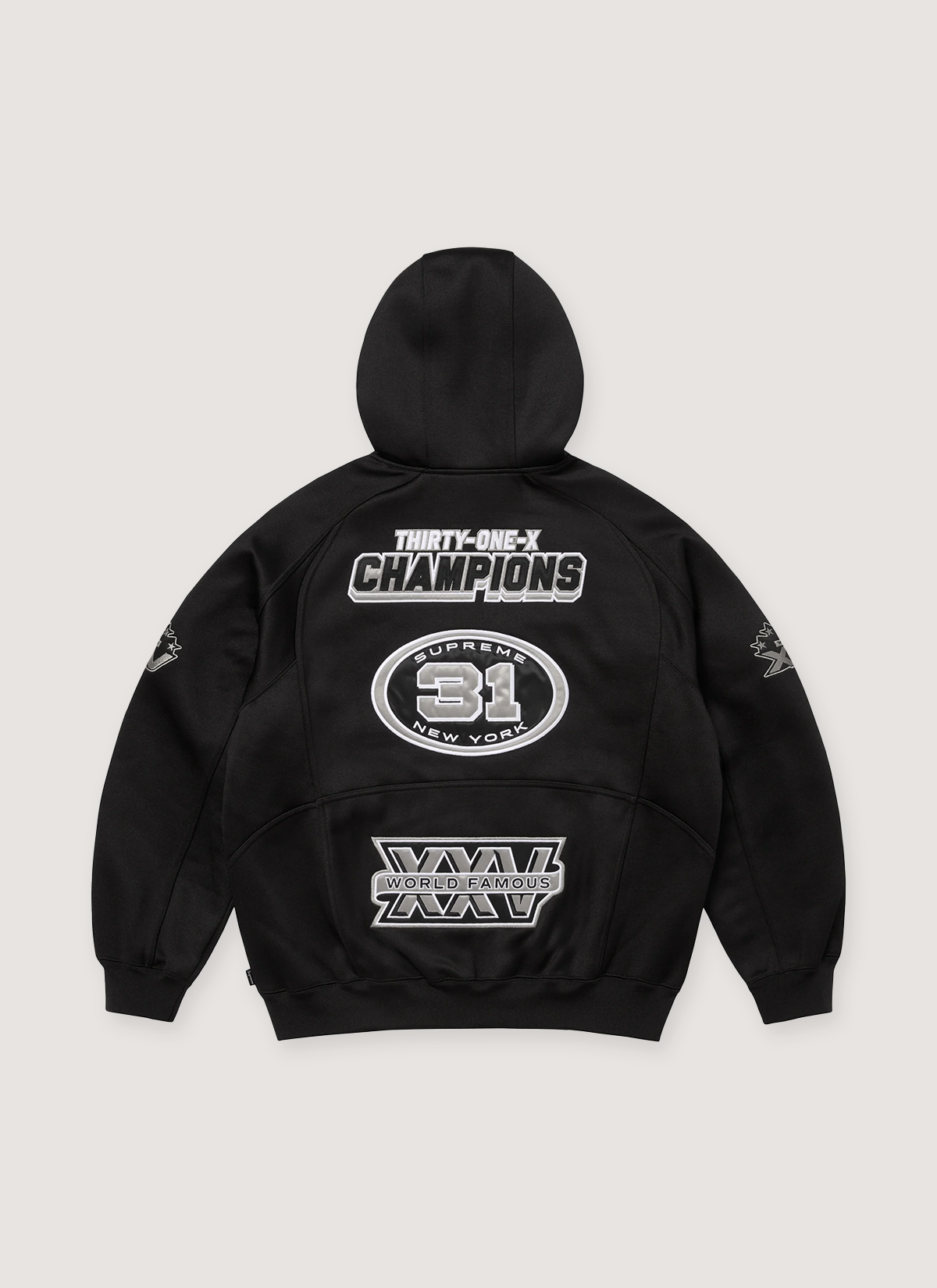 Supreme Football Zip Up Hooded Sweatshirt Black – PIECES