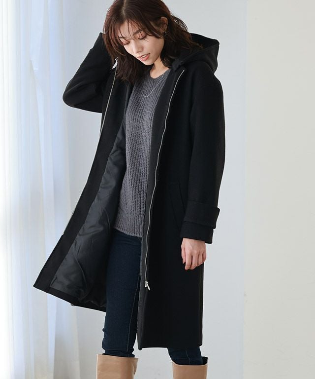 メルトンフード付きコート【スピード配送】 | 【公式】Pierrot（ピエロ