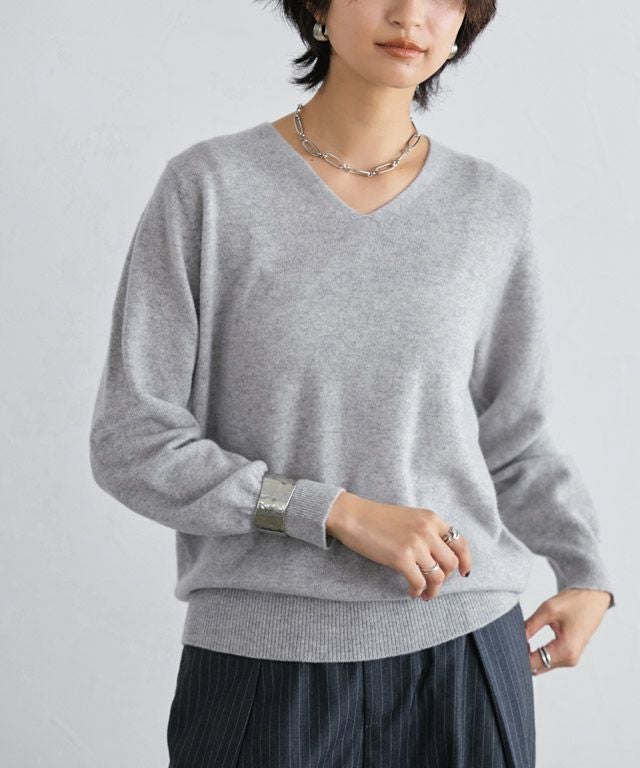 RASW]カシミヤ100％Vネックニット ◇送料無料【Akaneさん着用アイテム