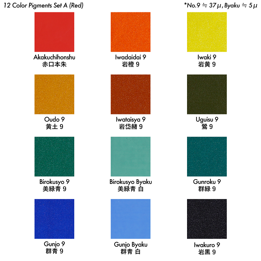 岩絵具12色セット A（赤） – PIGMENT TOKYO