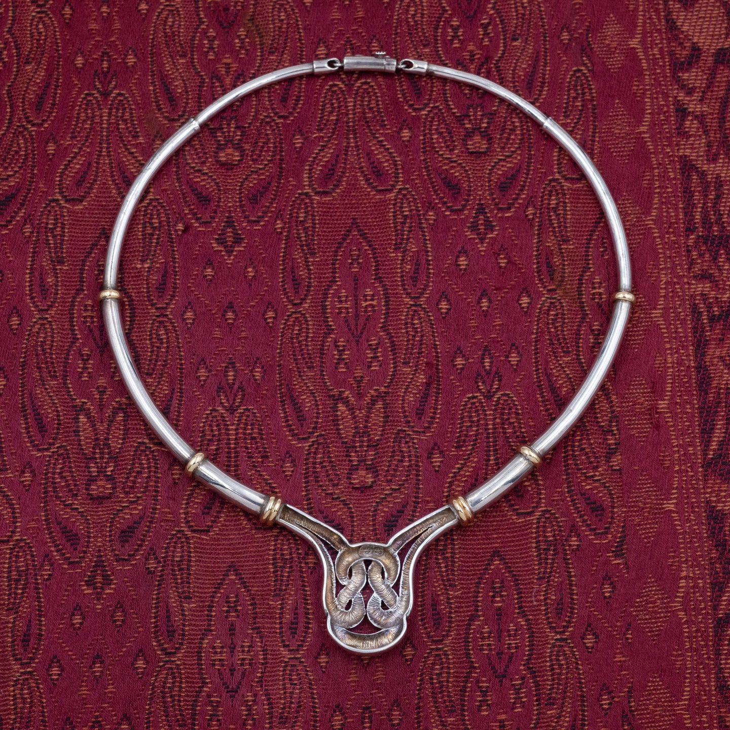 Ilias Lalaounis Silver & 18k Knot Collar – Pippin Vintage Jewelry