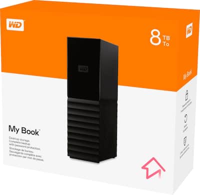 WD My Book 8TB External USB 3.0 Hard Drive Black WDBBGB0080HBK