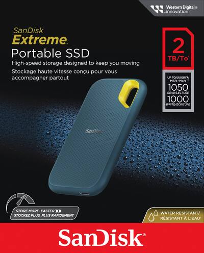 SanDisk Extreme Portable 2TB External USB C NVMe SSD Monterey