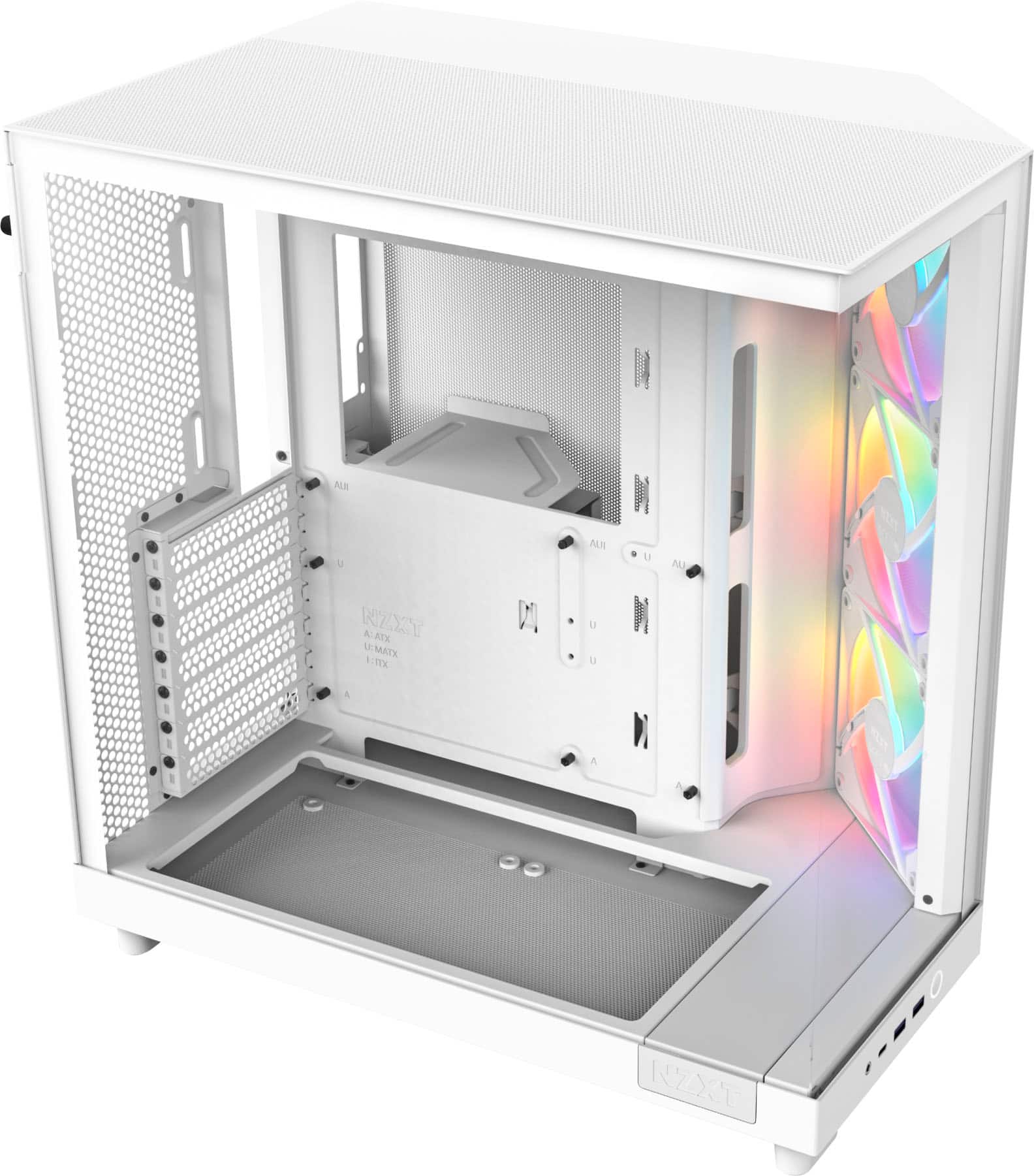 NZXT - H6 Flow RGB ATX Mid-Tower PC Case with Dual Chamber - White