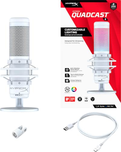 HyperX QuadCast S Wired Multi Pattern USB Electret Condenser