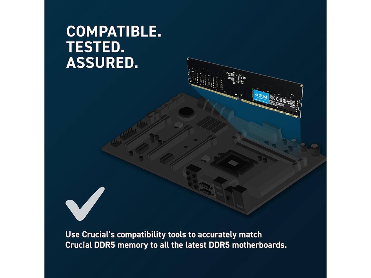 Crucial 16GB DDR5 5600 (PC5 44800) Desktop Memory Model