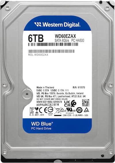 WD Blue 6TB PC Internal Hard Drive for Desktops WD60EZAX - Best Buy