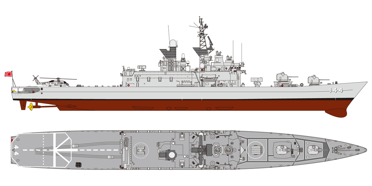 J77 1/700 海上自衛隊 護衛艦 DDH-144 くらま – ピットロード