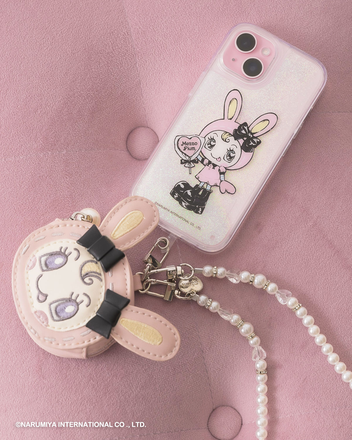 pium×Mezzo Piano ベリエちゃんグリッターiPhoneケース