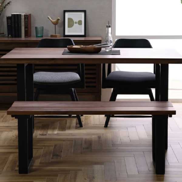 ベルデ ダイニングベンチ ウォールナット 無垢材 - PIU STYLE