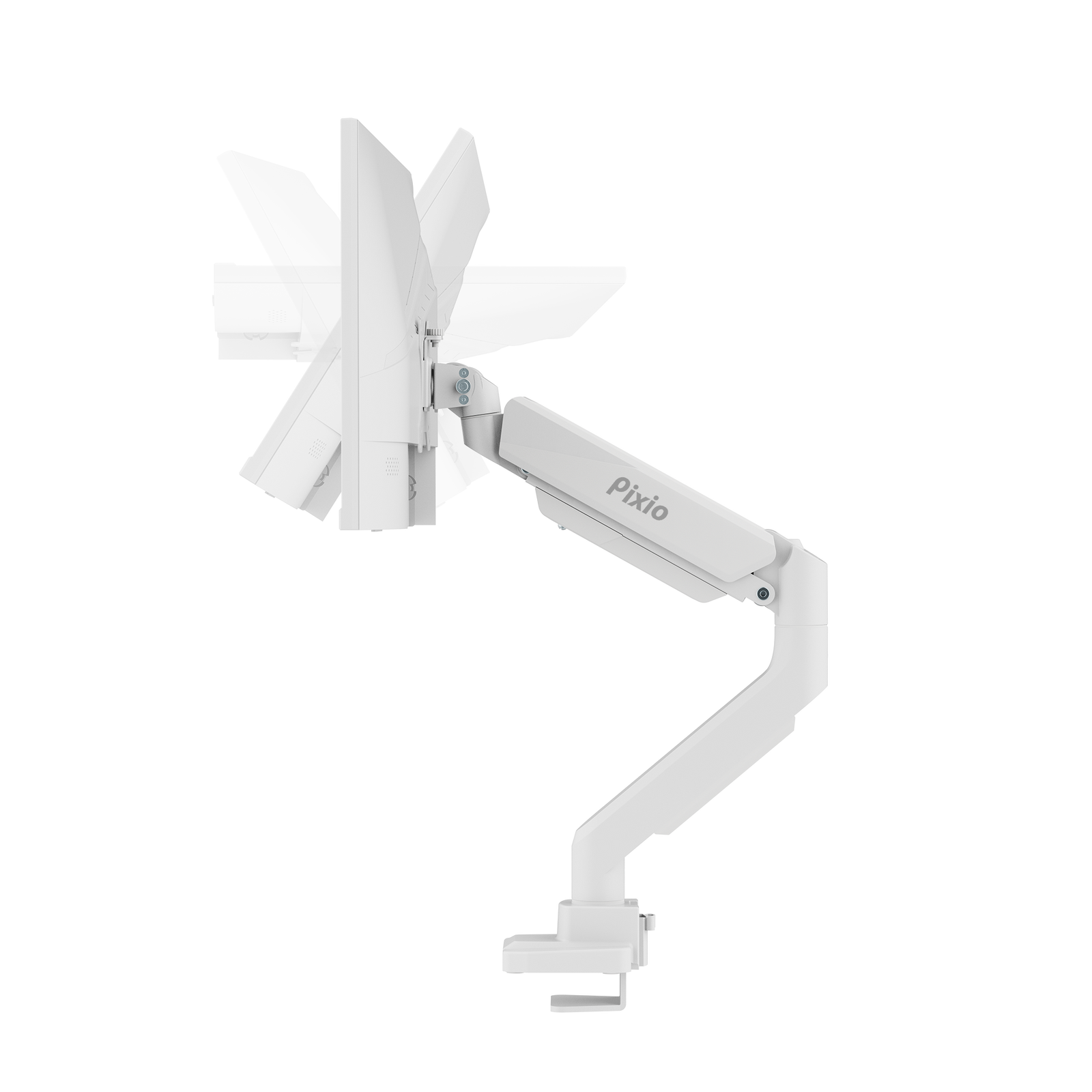 PS2SW シングルモニターアーム / ホワイト | Pixio