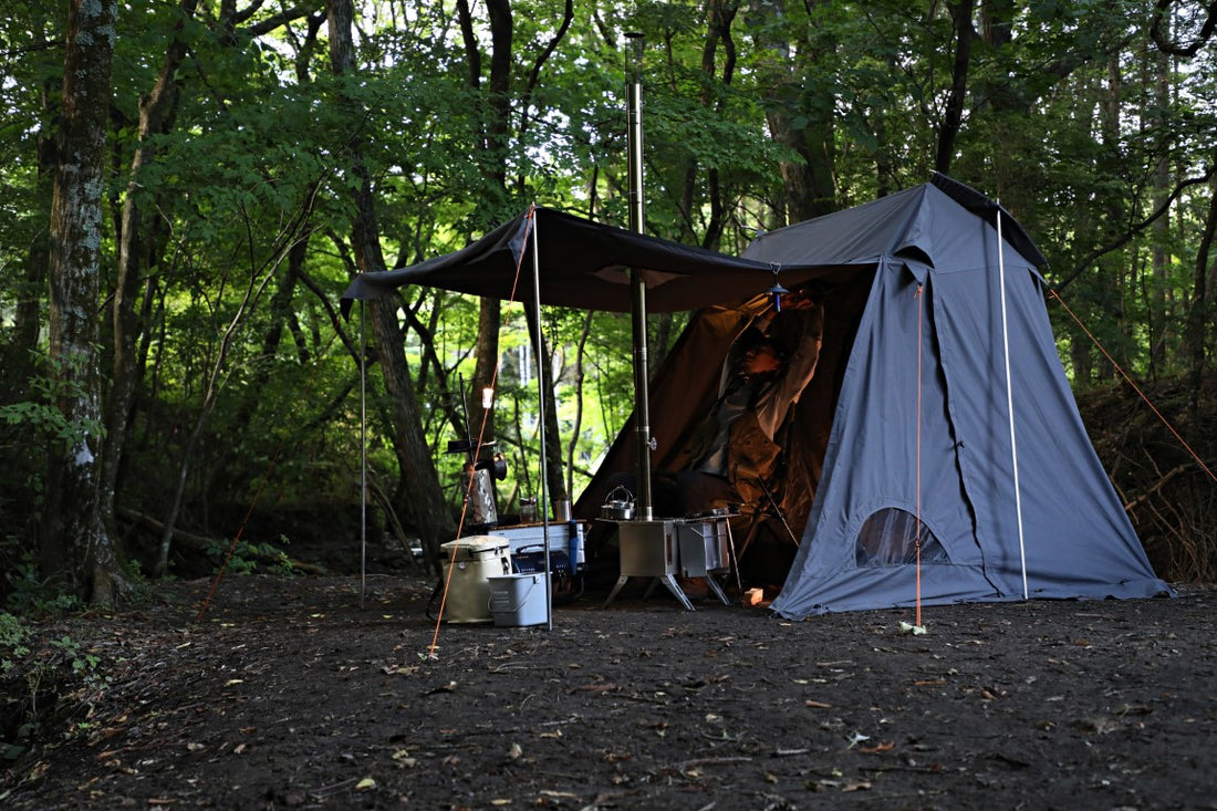 薪ストーブも出来る台形型ソロテントOwl（オウル）オールシーズン対応