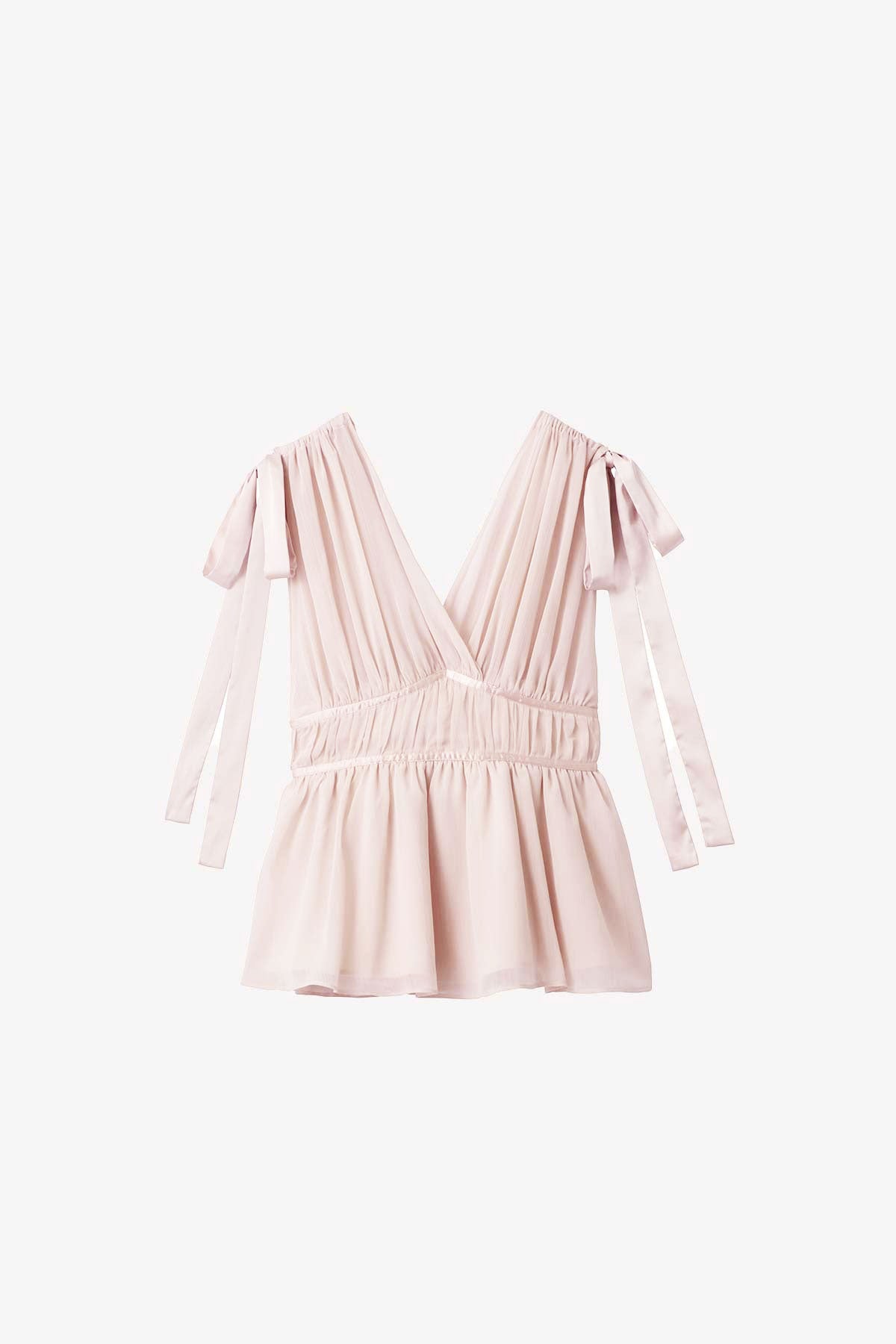 ショルダーリボンシフォンブラウス – poláura OFFICIAL ONLINE STORE