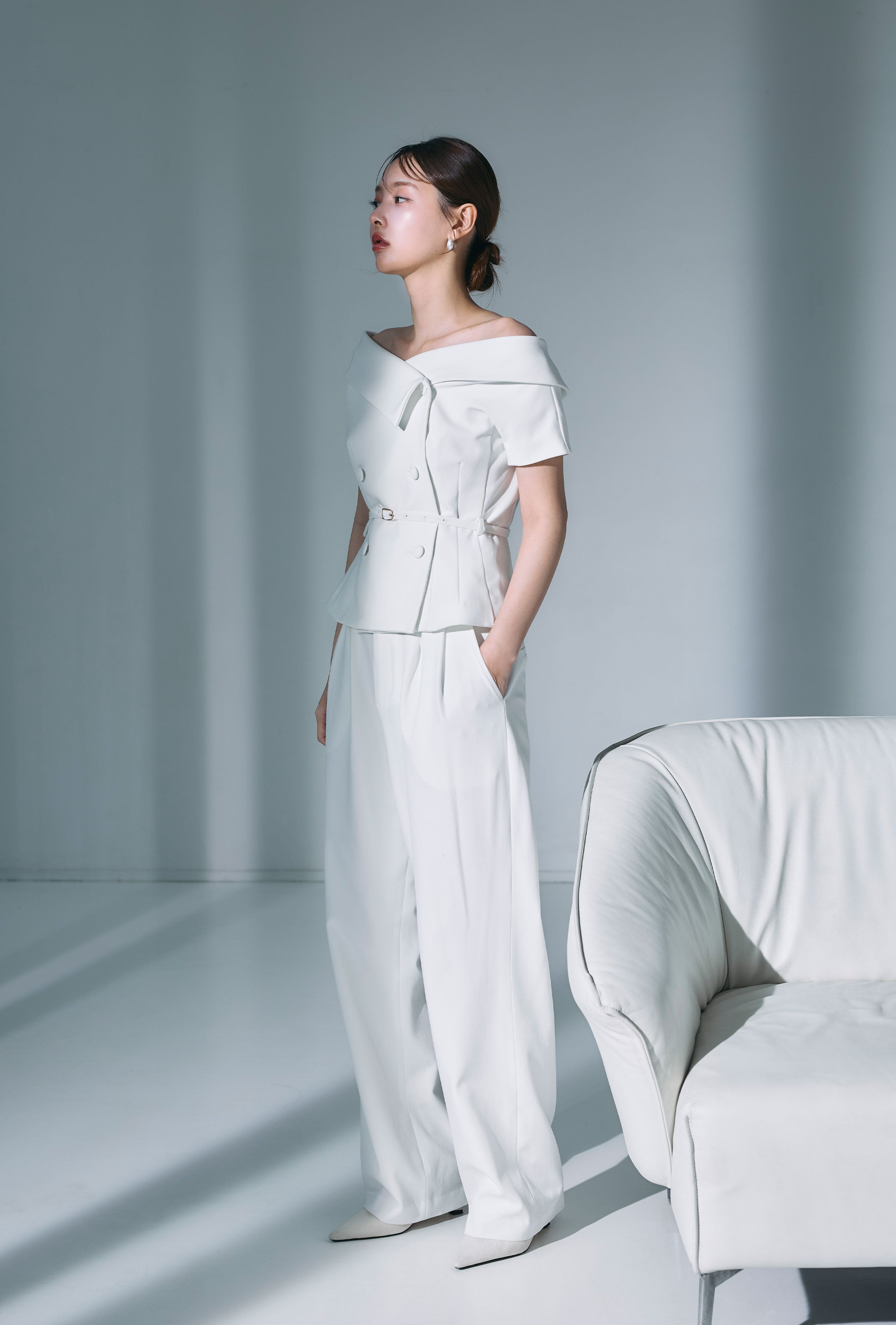 オフショルカラーダブルボタンジャケット – poláura OFFICIAL ONLINE STORE