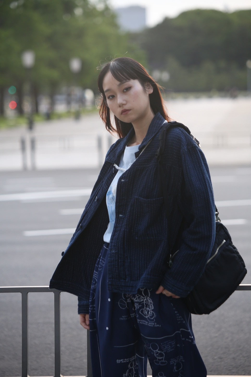 SASHIKO STRIPE SHORT JACKET（サシコ ストライプ ショート ジャケット