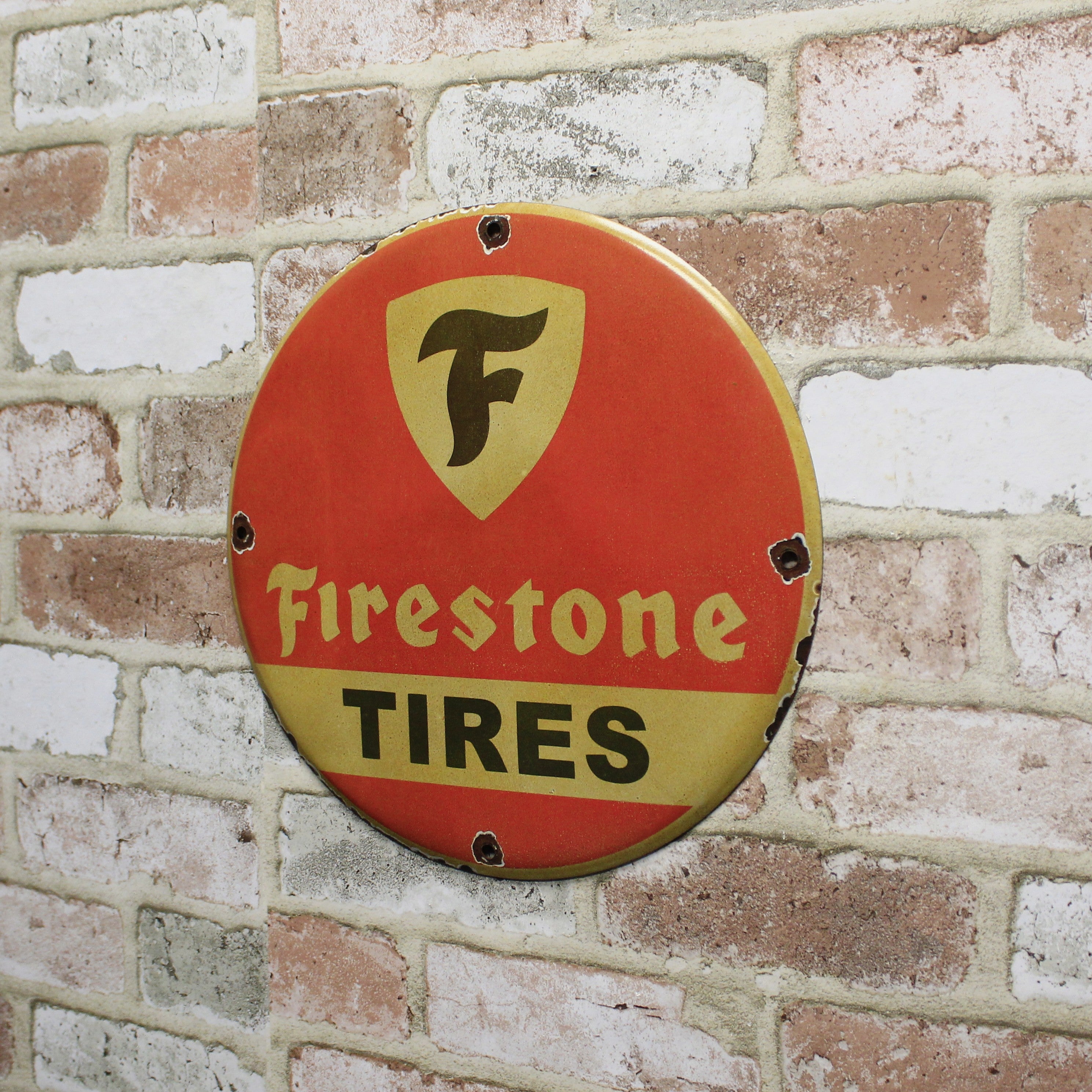 Exide ヴィンテージサイン firestone Mobil Antique Vintage Old Style