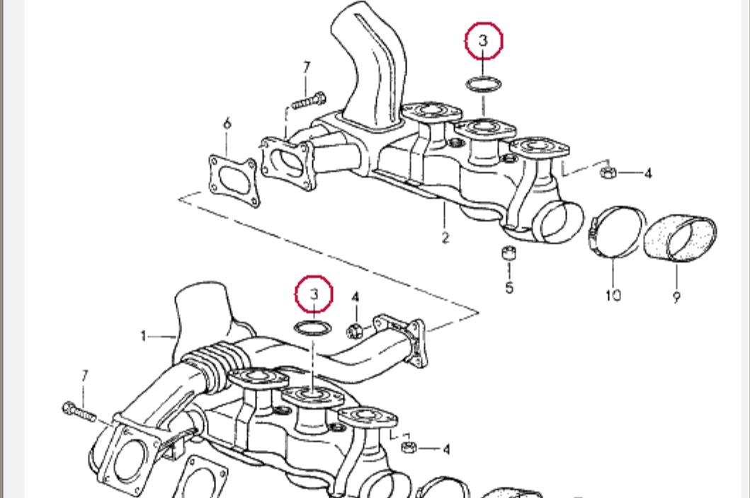 エキマニ ガスケット 924/944/964/993 - ポルシェ小僧/PORSCHE PARTS専門店