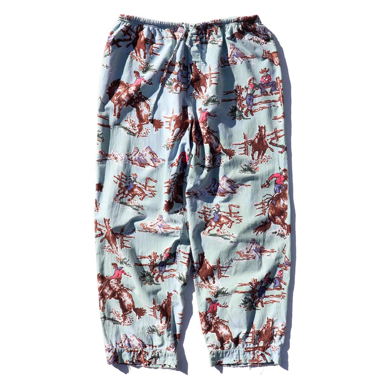 POST JUNK / 90's NICK & NORA Cowboy Patterned Flannel Pajama Pants